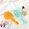 Söt Macaron Lollipop Net Red Hair Massage Comb Girls Portable Hair Borstes Detangling Paddle Massage Combs Styling Tools