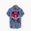 Circus Clown Hawaiian Fashion Mens Casual Social Social Shirt Summer Summer Street Street 3D Camisas mâles imprimés 240510