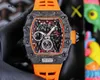 RM Racing Wrist Watch Super Mechanical Chronograph Wrist Watches RM50-03 Advanced Mens Devil Trend Big Dial Technology Designer Couleurs