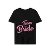 Men's T-Shirts Women Team Bride T Shirts Bachelorette Wedding Hen Do Party Tshirts Bridesmaid Proposal Gift Top Bridal Shower Squad Ts Shirt T240515