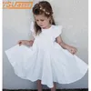 Girl's Dresses Summer Baby Girl Dress 2022 European and American Preschool Childrens Girl Dress Ruffled Princess Linen Dress Fashionable Summer Clothing d240515