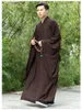 Capas de zanja masculina 3 colores Zen Bata Budista Lay Monk Meditation Vestido de entrenamiento Uniforme Traje Conjunto de ropa Budista Drop de entrega de Otmba