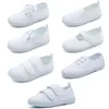 Beyaz Canvas Ayakkabı Bebek Erkek Kız Kızlar Sıradan Çocuklar Sevimli Yumuşak Tody Yürüyen Yürümeye Başlayan Çocuklar Ayakkabı 240426