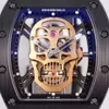RM Racing Wrist Watch Automatic Tourbillon Full Sky Star Skull Watch Multi-functional Hollowed out Mechanical Mens Watch