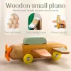 Cartoon Simulation Transportation Airplane Kids Blocaux de construction en bois