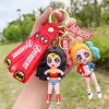 Söt anime nyckelring charm nyckelring fob hänge härlig amerikansk tjej dollpar par studenter personlig kreativ valentins dag gåva a8 ups