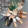 نساء Oran Home Paris Sandals Sandals Slippers Flat Women Womener Oran Slipper Sandals Leather Beach Shoes Summer E8RV