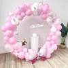 Décoration de fête Kit d'arc de couronne de ballon rose comprenant des papillons colorés en 3D adaptés aux anniversaires des filles décorations de la Saint-Valentin