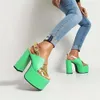 Ribetrini Sandals 2024 Platform Open Open Toe Design Back Strap Women Clok High Cheels Soled Shoes Woman DFDF