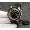 HETS Watch Quartz Chronograph Designer de haute qualité montre VK Watchs Battery Movement Leather Strap AAA Menwatch Montre de Relojes Moonswatch Chrono All Working