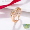 Designerring voor vrouw Bulgarie luxe charme ring Treasure Families Lucky Turn Copper Money Ring V Gold Lucky Turn Diamond Inbedding Simple and Luxury Small Design RI