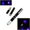 Laser Pointers Blue/Purple Light Pen 5Mw 405Nm Pointer Beam For Sos Mounting Night Hunting Teaching Xmas Gift Opp Package Wholesales D Otwnc