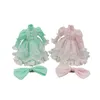 Eisiges DBS Blyth Doll Licca Body Lace Kleid Bowtie Pink Green Prinzessin Set Anime Set 240429