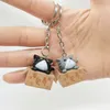 Personalità creativa Cute Little Cat Box Keychain for Women Uomini Pendenti a borse per il portachiavi