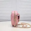 Designer luksusowa torba mini torba crossbody różowa torebka modna łańcuch torebka damska oryginalna skórzana torba na ramię