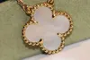 2024 Classic Four Leaf Clover Necklaces Pendants Mother-of-Pearl Stainless Steel Plated 18K for Girl Valentine's Mother's Day Engagement Jewelry-Gift wholesale V10