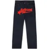 2023 Хип -хоп джинсы Свободная прямая трубка Микроэластичная джинсовая джинсовая и осенняя молодежь популярные штаны