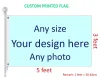 3x5 Feet Custom Flag and Banner Any Logo Any Color 100D Polyester Digital Printing w/ shaft cover Grommets