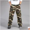 Herrbyxor kamouflaglast 8xl joggar militar män byxor hip hop armé camo spodnie meskie man bomull droppe leverans kläder män dh3au