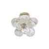 Hårtillbehör Fashionable Fresh Simple Transparent Flower Claw Clip for Womens Crab Hair Clip Mini Söta tillbehör flätade hårpärlor D240514