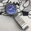 Mechanisch horloge Lao Jia Die Fei Blue Face Steel Belt Automatic DF001 Machine