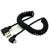 1m 3m 90 -градусный угол угловой локоть Micro USB Spring Spring Spral Coiled Выдвинутые втягивающие данные зарядное зарядное устройство для телефонов Samsung Andriod