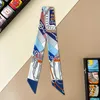 Designer Silk Scarf Women Summer Scarves Saber Marching Song Binding Bag Silk Scarf Twist Wrapping Handle Små Long Real Silk Ribbon 18 MM Twill Hair Band