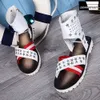 Style Sandals Korean Mens Summer Spliced Fashion Non-Slip Vintage Zippers Concise Outdoor Male Casual Size 37-46 a422