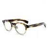 Zonnebrillen frames bicolor transparant modieus eenvoudige veelzijdige hoogwaardige ronde bril voor mannen optische lenzen vrouwen acetaat frame