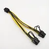 PCI-E 6 pinos a duplo 6+2 pinos (6 pinos/8 pinos) Power Splitter Cable Graphics Card PCI PCI Express 6pin a Dual 8 Pin Power Cand