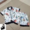 Flower Print Shorts Shirt Set Thin Fabric Men Women High Quality Casual Beach Surf Shortpant Suit 240514