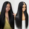 Light yaki Straight V Part Wigs Human Hair for Women Glueless Upgrade Machine Made Clips in V shaped vPart Wig Leave Out Real Scalp Beginner Friendly DIVA1