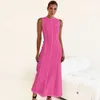 Yeni Y2K Tasarım Örtü Hissedilmiş Uzun Yuvarlak Boyun Kiliz A-Line Etek Fransız Elbise F51532