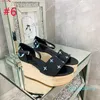 15a 2024 Kadın Sınır Kama Sandalet Akademisi 8cm Monogramlı Platform Siyah Beyaz Kahverengi Yolcu Sanayda Sahil Hattı Peep Açık Ayakkabılar