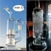 Mobious Glass Bong Hookahs Matrix Perc Glasögon Vatten Bongs Chicha Water Pipes Huvudsakliga oljeriggar med 18 mm banger