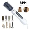 UKLISS 8-i-1 Air Brush Professional Healt Torktor Set Multi Function Starten Tool Hair Brush Wave Styling Tool 240507