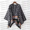 Womens Cape Classical Womans mantel med F -logotyp tryckt hög Quallity Autumn Spring Winter Cardigan Free Size Design Knitting Top Fringe Decoration88