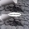 Badmattor Hushållens matta Korallfleece matta vattenabsorption Nonslip tjock absorberande tvättbar matta toalett golv badrum