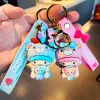 Cute Anime Keychain Charm Key Ring Fob Pendant Lovely Cuddle Bear Creative Pacha Dog Doll Couple Students Personalized Creative Valentine's Day Gift A8 UPS