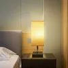 Lampy stołowe nowoczesne 2 USB ładowanie telefonu komórkowego stół lekka tkanina dekoracja dekoracja salonu sypialnia nocna nordycka lampka z biurka LED