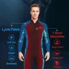 1.5mm Neoprene Shorty Mens Wetsuit UV-proof Front Zip Lycra Long Sleeves Diving Suit for Underwater Snorkeling Swimming Surfing 240507