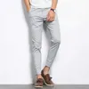 Men's Pants BROWON Autumn Men Fashions Solid Color Casual Pants Men Straight Slight Elastic Ankle-Length High Quality Formal Trousers Men Y240514