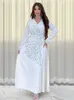 Ethnic Clothing Autumn Muslim Dress for Women Satin Diaomnd Jalabiya Abaya Ramadan Long Dresses Woman Lace-up Robe Moroccan Caftan Vestidos 2023 T240515