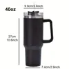 304 stainless steel insulated water bottle 1200ML coffee cart cup vacuum sheet with straw handle for Spor 240510