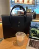 Classic Black Laptop Case Womens Retro Commuting Briefcase Fashion Versatile Office High-quality PU Handbag Trend 240515