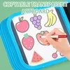 Edukacyjne zabawki wymazywna książka doodle dla dzieci zabawki wielokrotnego użytku do wielokrotnego użytku Pióry akwarelowe pisanie malarstwa kolorowanki dla dzieci 240510
