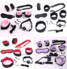 10 PCSSET Сексуальное белье Lingie Cuthing BDSM Бондаж набор манжеты для рук веревочную веревку эротические игрушки с завязанными глазами для пар 2104173235727