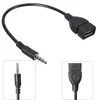 JACK 3.5 AUX Audio Plug till USB 2.0 Converter Aux Cable Cord for Car Mp3 Högtalare U Disk USB Flash Drive OTG Converter Adapter