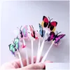 Flashing Hair Braid Butterfly Led Glowing Luminous Hairpin Novetly Hairs Ornament Girls Light Toys Party Christmas Gift Drop Delivery Dh9Ug