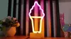 Lâmpadas de mesa Luminária de mesa de néon de sorvete - Luz de mesa - Usb/Bateria LED Light Night Light for Bedroom Living Room Bar Party Wedding Wedding - Arte de sorvete decorativa